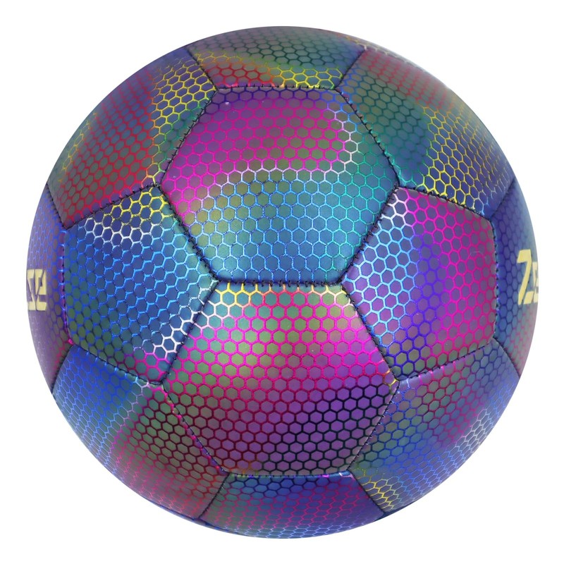 Holographic Reflective Soccer Ball Size 5 for Adults, High Visibility for Nig... gallery
