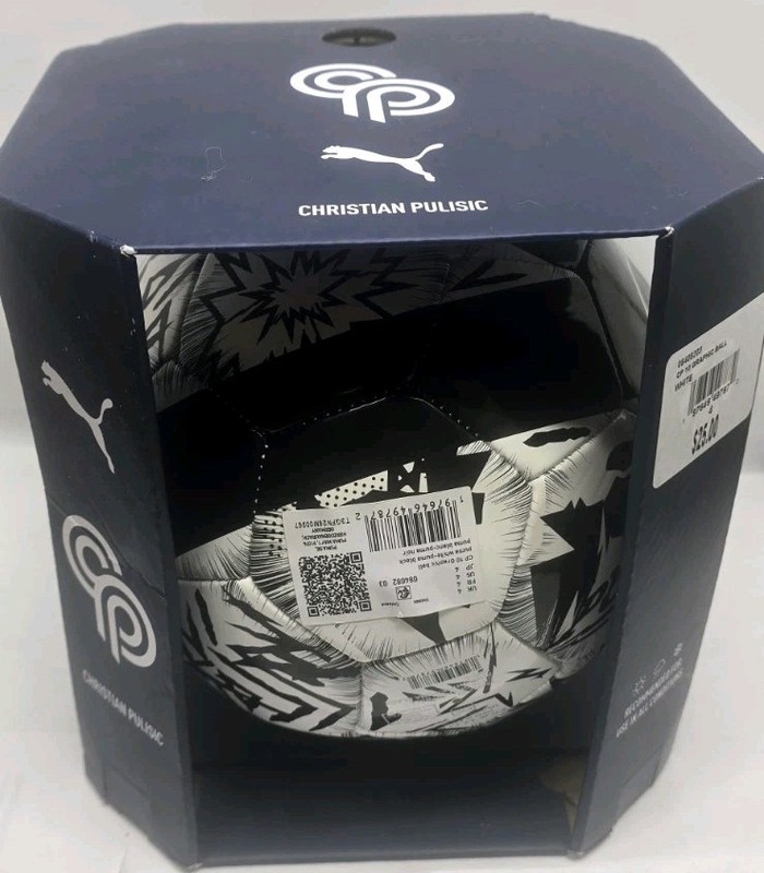 PUMA CP10 Christian Pulisic Performance Soccer Ball Size 4 Black & White Graphic gallery