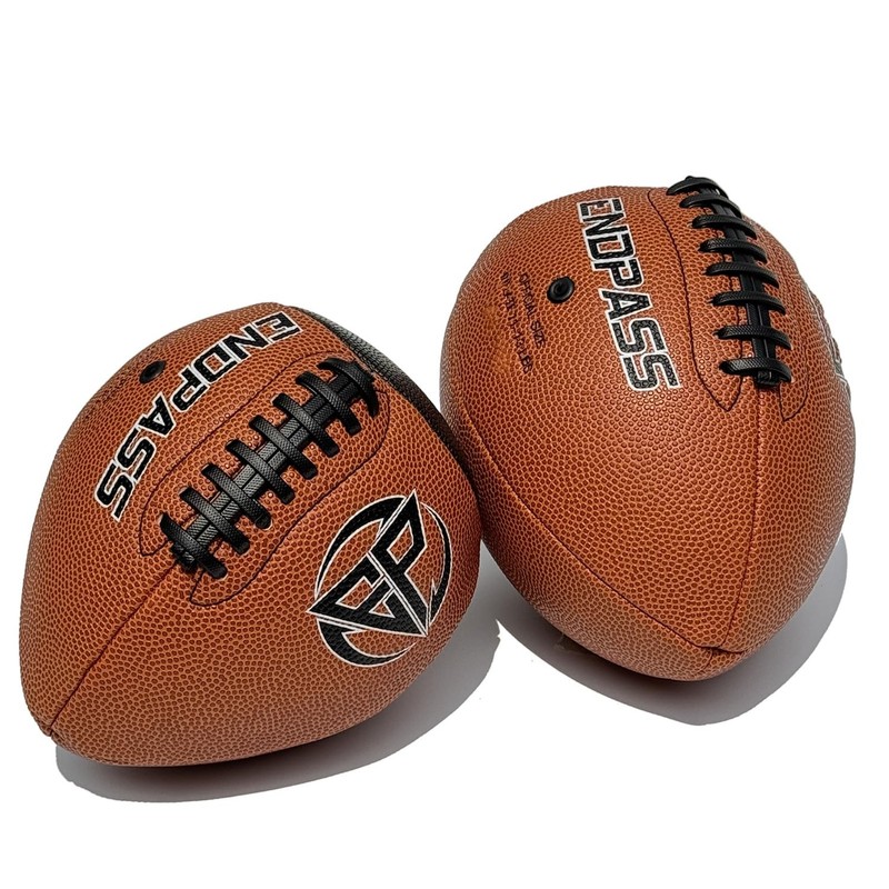 ENDPASS Pass and Catch Back Football Training Practice Size 3, Brown gallery