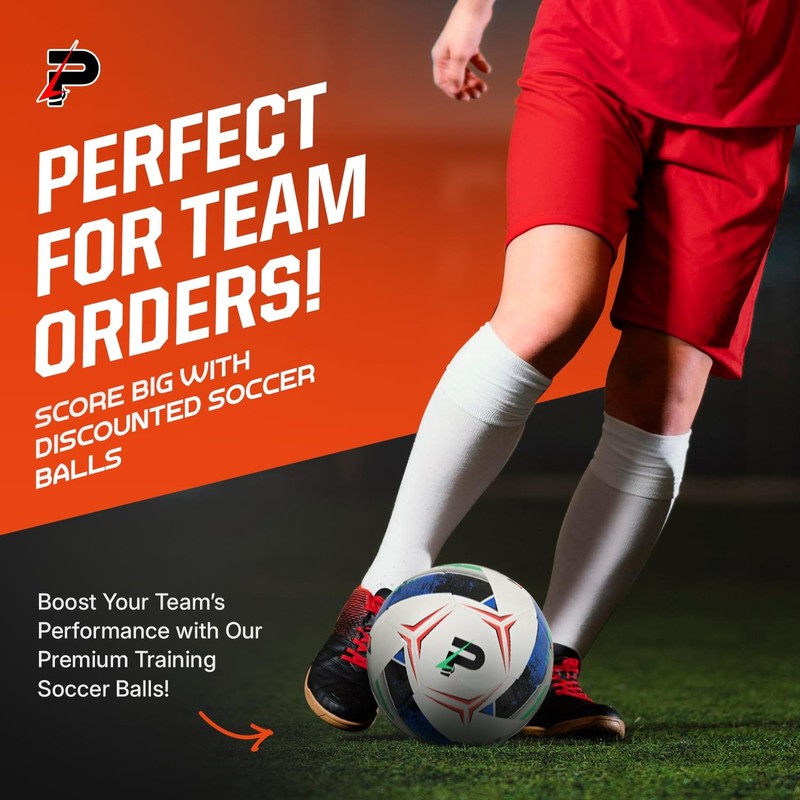 Turbo Soccer - Beautiful Design Size 2, 3, 4 and 5 for All Ages. (White/RED/Y... gallery
