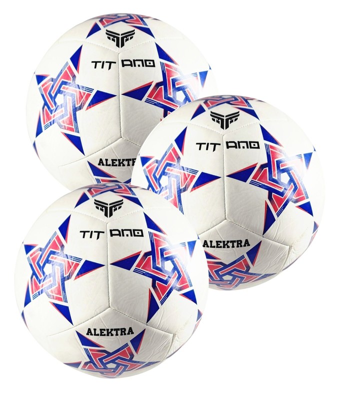 Lot of 3, 6, 9, 12 Titano Soccer Ball Size 4 Top Quality Match Training White