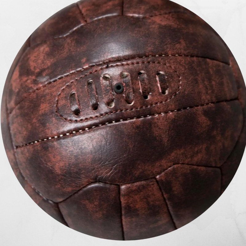 Vintage Style Hand-Stitched Leather Soccer Ball - Antique Brown Football gallery