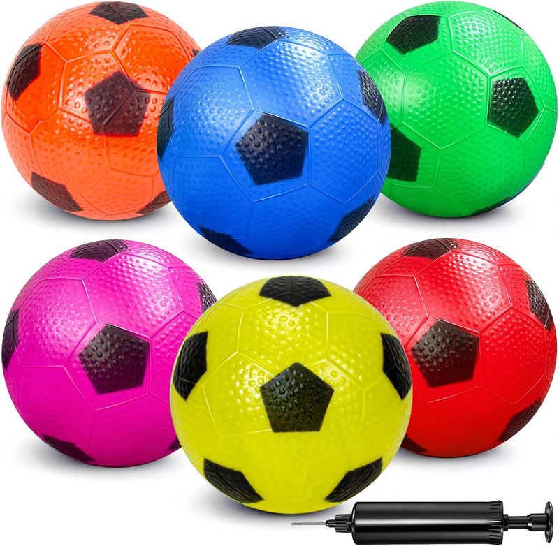 6 Pack Mini Soccer Ball Set, 6 Inch Colorful Soccer Balls with Pump, Indoor Outd gallery