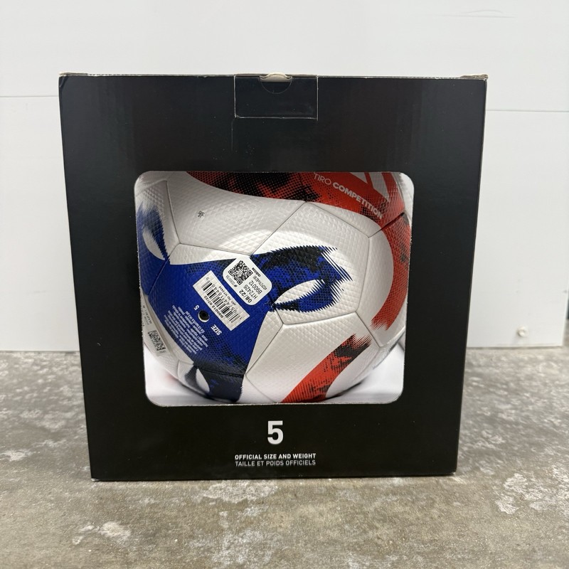 Adidas Tiro Pro Competition Blue White Red Soccer Ball Sz 5 NEW*HT2426