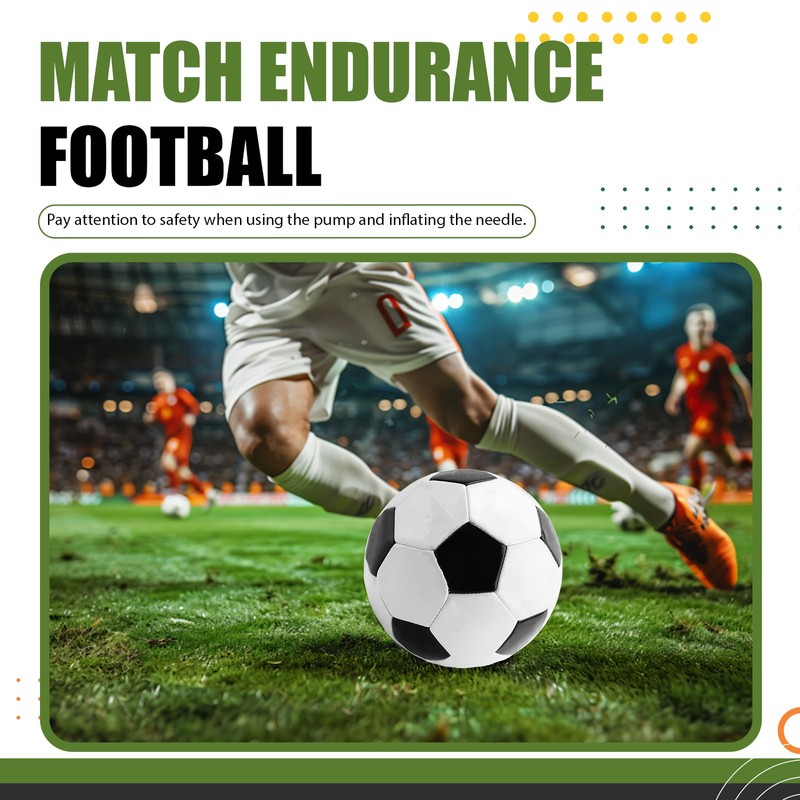 Size 5 Professional Training Soccer Balls PU Leather Black White Football2832 gallery