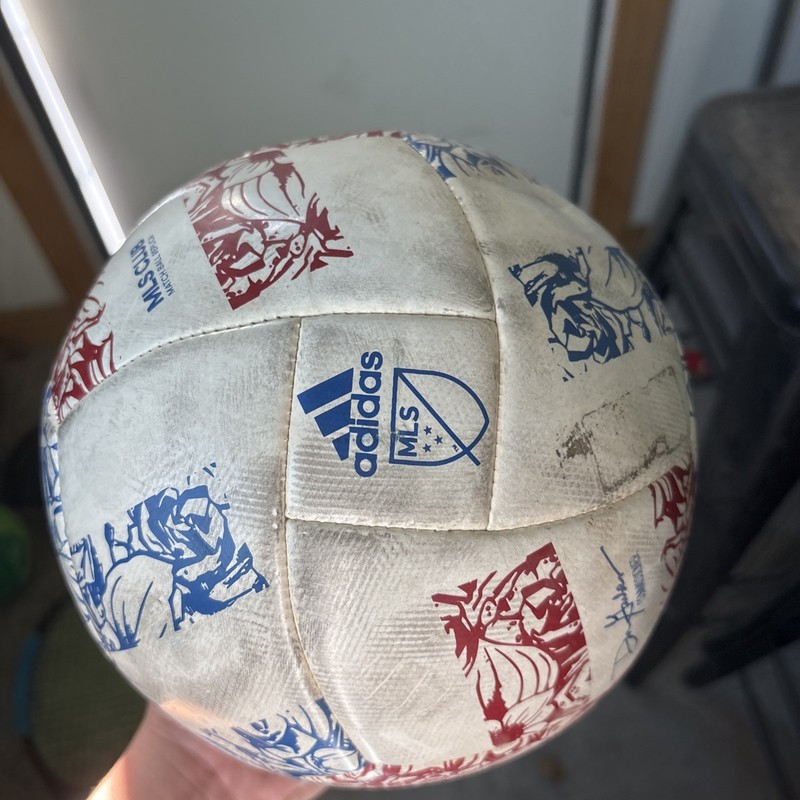Mens Size 3 White Blue Red Adidas MLS Club Replica Soccer Ball H57822