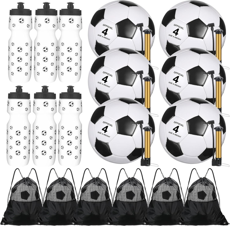 Soccer Ball Bulk with Pump Bag Water Bottle Operation Christmas Machine Stitched