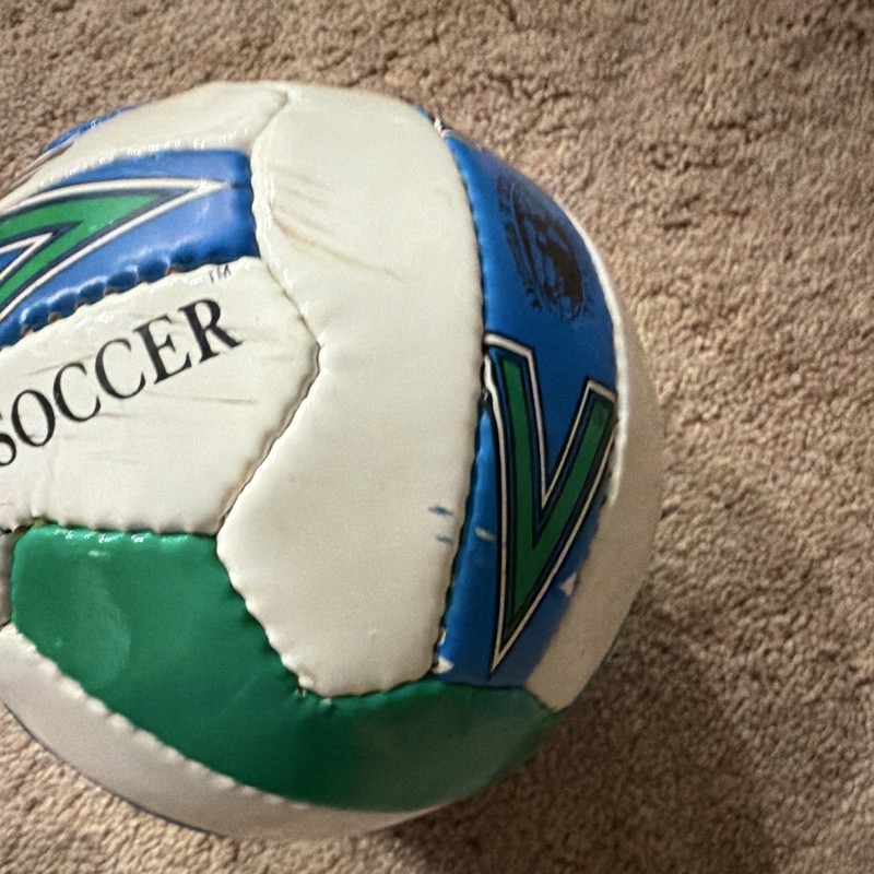 Mitre MLS Official Replica Soccer Ball Size 2 mini VtgWhite/Blue/Green gallery