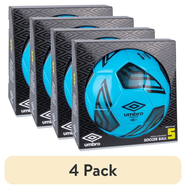 (4 pack Diamond Viper Size 5 Soccer Ball Blue