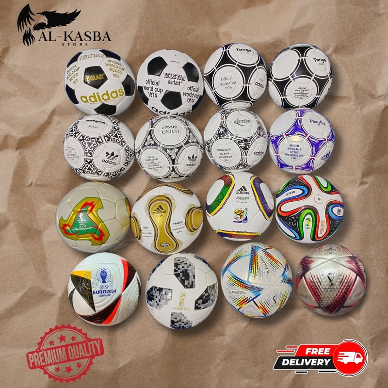 Adidas FIFA World Cup Soccer ball Match Ball Size 5 (1970-2024 Edition) Football
