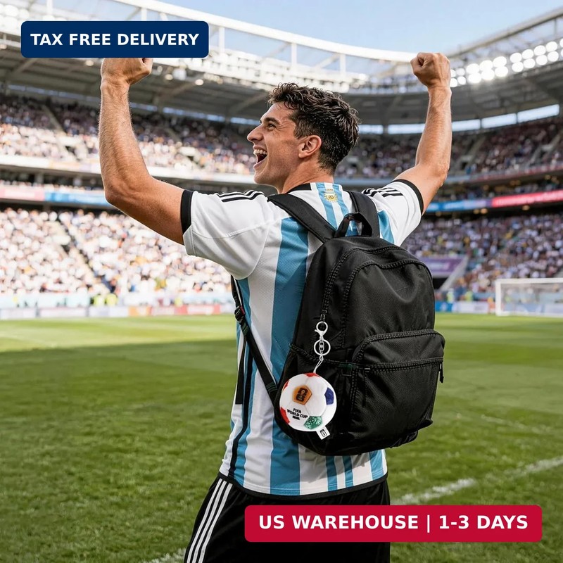MESUCA Official FIFA World Cup 2026 Soccer Ball Plush Bag Charm with Clip - 4.33 gallery