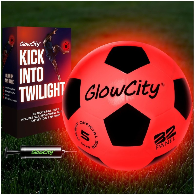 Glow Soccer Ball – LED Lights – Sports Birthday Gift