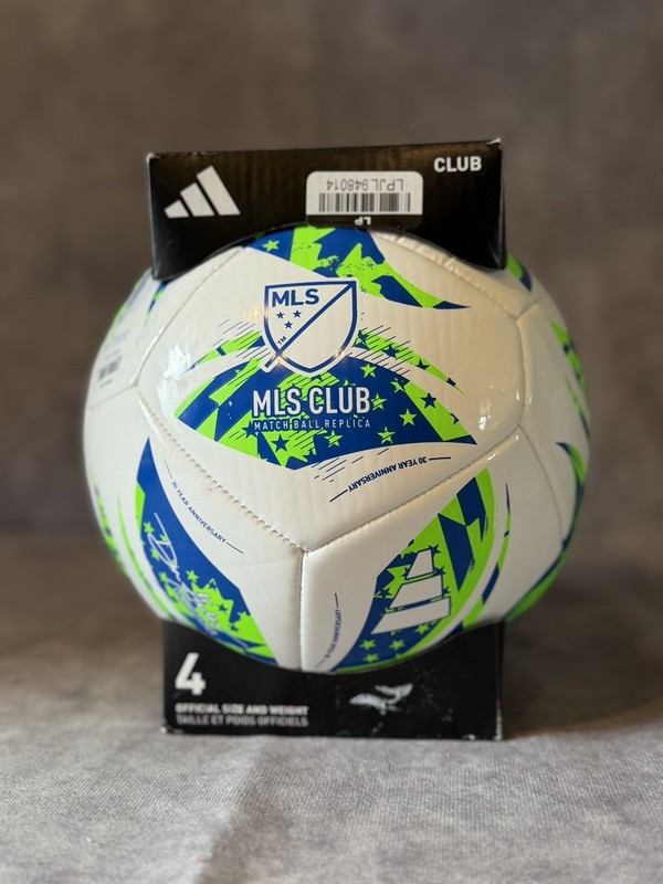 NEW Adidas MLS Club Match Soccer Ball Replica Size 4 Blue, Green & White