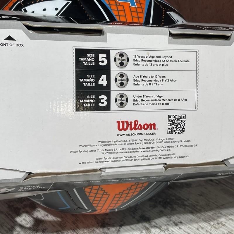 WILSON - HEX Stinger SOCCER BALL ~ Size 4 ~ Ages 8 to 12 Orange —FAST SHIPPING! gallery