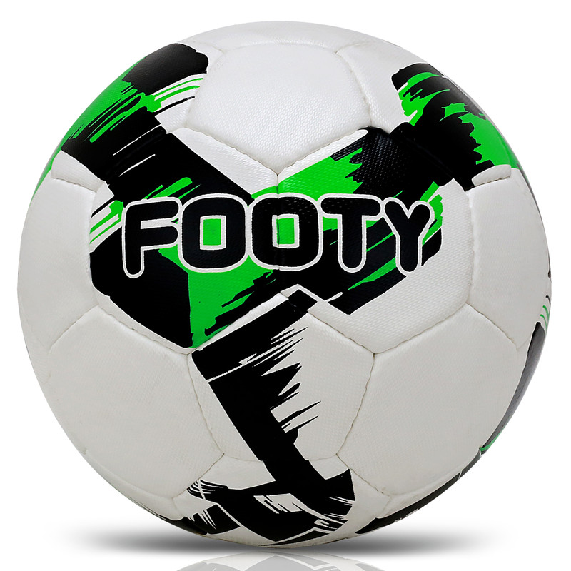 Brisko Green Leather Hand Stitched Match Training Professional Ball with Pump