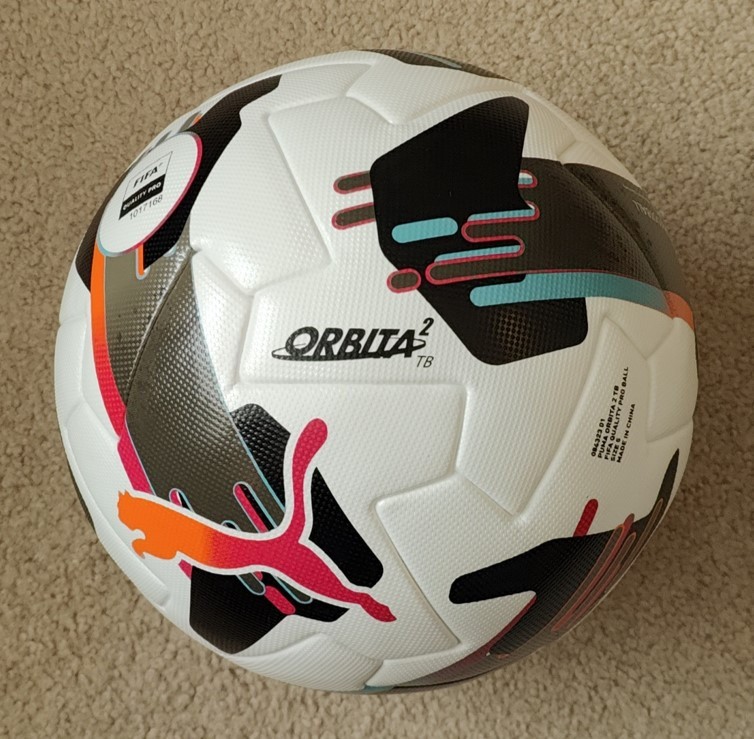 PUMA Orbita 2 TB FIFA Quality Pro Soccer Ball – White/Multicolor – Size 5