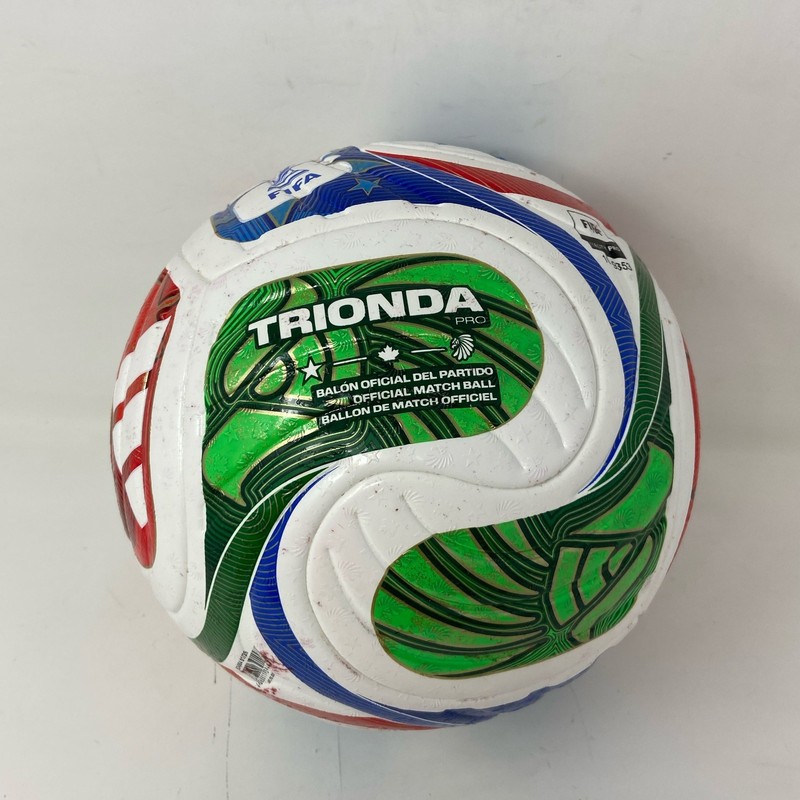 adidas Trionda Pro World Cup 26 Ball White/Blue/Red/Green Sz 5