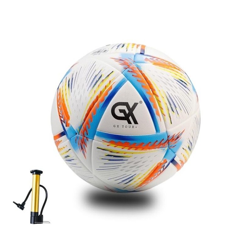 Thermo Bonded Polyurethane Soccer Ball Size 5 – White/Green/Red/Orange