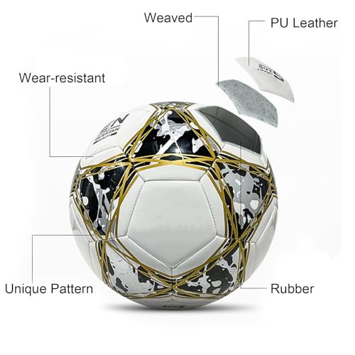 Soccer Ball Size 3 4 5 Practice Training Boys Girls Gift Thicker Leather Anti gallery