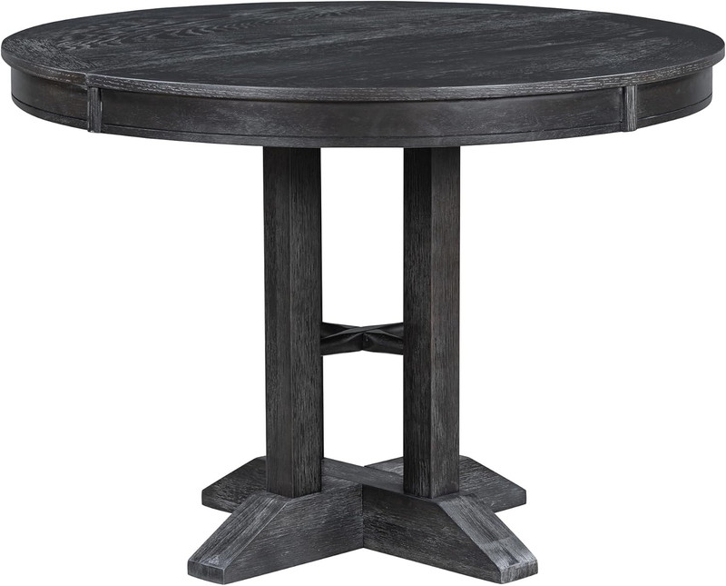 Farmhouse Extendable Dining Table for 4-6, Space Saving Espresso Wood Design gallery