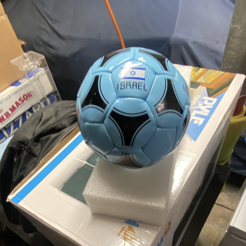 Mini Ball Blue And Black Leather