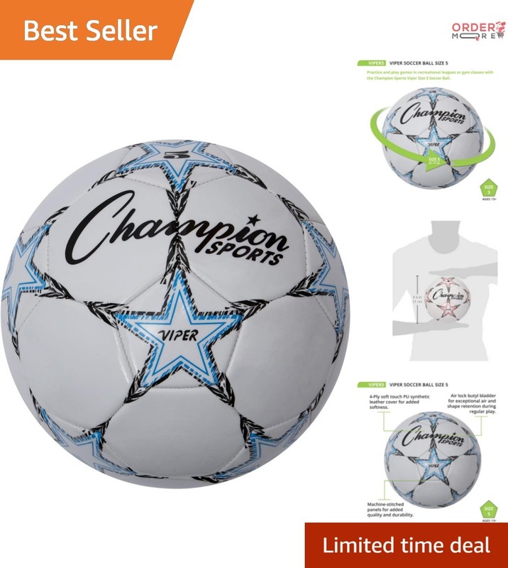 Size 5 Soccer Ball Synthetic Leather Indoor Outdoor Youth Adult Training
