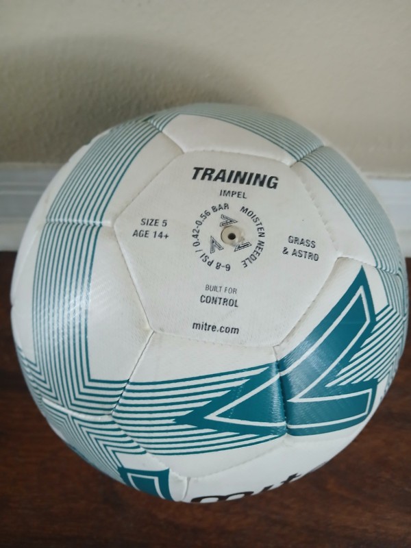 ✨⚽️Mitre Impel Training Soccer Football In White and Tidal Teal Size 5 Very Good gallery