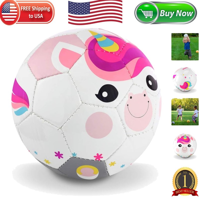 Active Play Sunshine Soccer Ball – Size 1 for Toddlers, Gift Box & Pump Included
