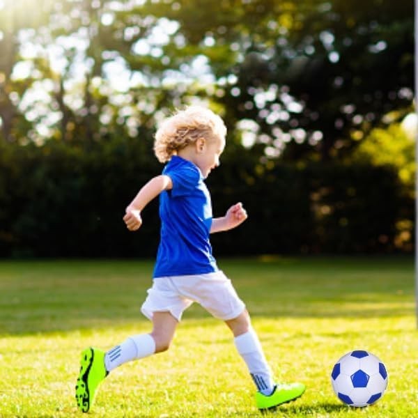 Soccer Ball Size 2,3,4,5 White Blue Outdoor and Indoor School Sports Activity... gallery