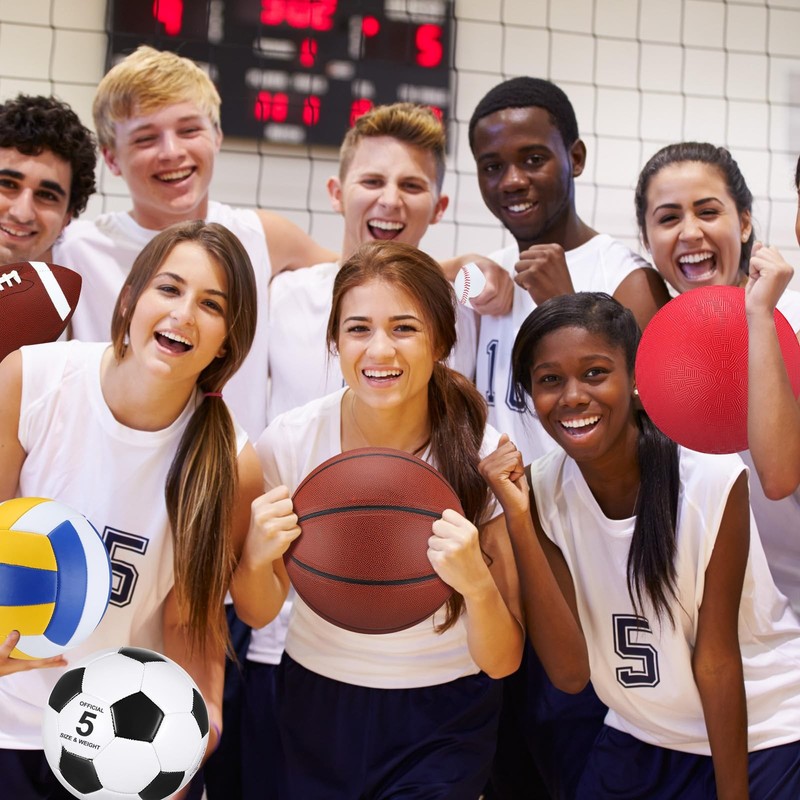 Deekin 12 Pcs Assorted Sport Ball Set for Youth Adult Youth, Classic gallery