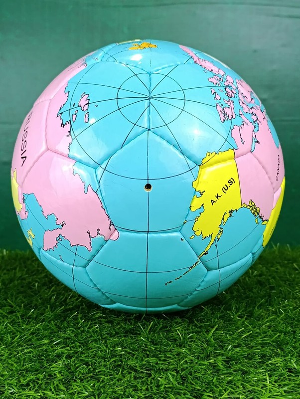 World Map Printed Hand Stitched Size 5 Soccer Ball gallery