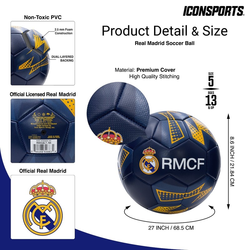 2024 Real Madrid Official Soccer Ball Size 5 - Texture A grade gallery