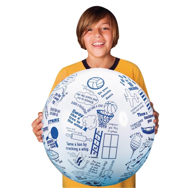 S&S Worldwide Toss ’n Talk-About Movement Ball. Beach Ball Style Ball, 16″ In…