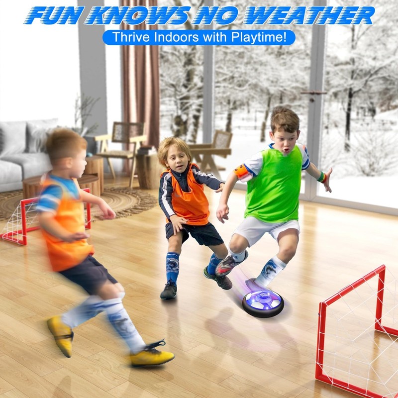 Hover Soccer Ball Set w/ LED Lights - USB Rechargeable Air Power Kids Toy gallery