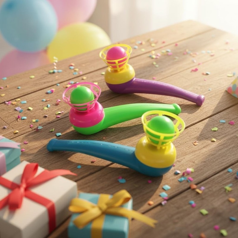 Colorful 3Pcs Floating Ball Blowing Set for Party and Skill Development gallery