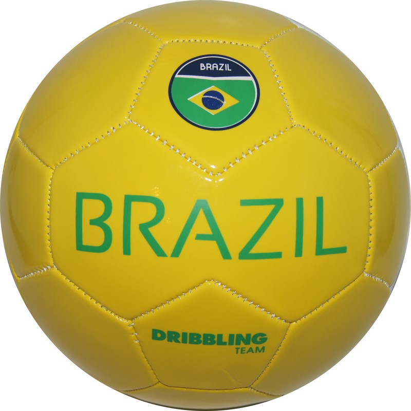 BRAZIL Soccer ball DRIBBLING – Size 5 – Official size and weight FREE Ball Net