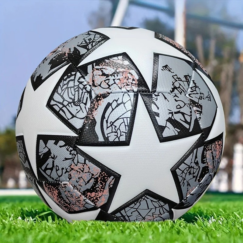 Size 5 Unisex Soccer Ball - Durable Machine-Sewn Wear-Resistant PU Leather gallery