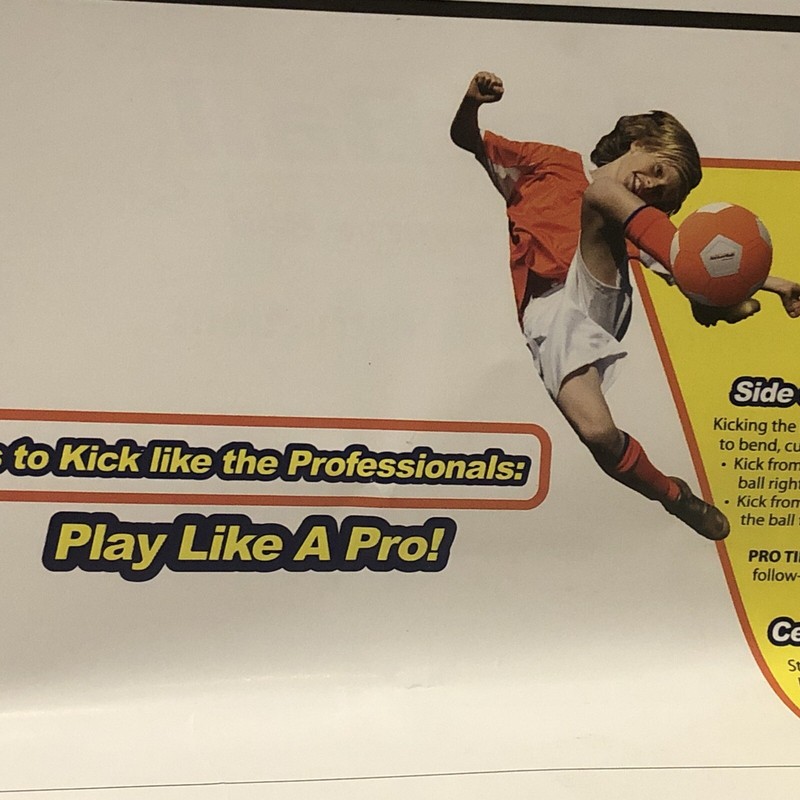 Kickerball Curve and Swerve Soccer Ball/Football Toy with pump & Target Orange