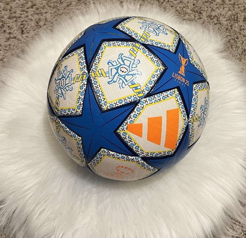 adidas Lisbon 25 Final Soccer Ball Blue White Orange gallery