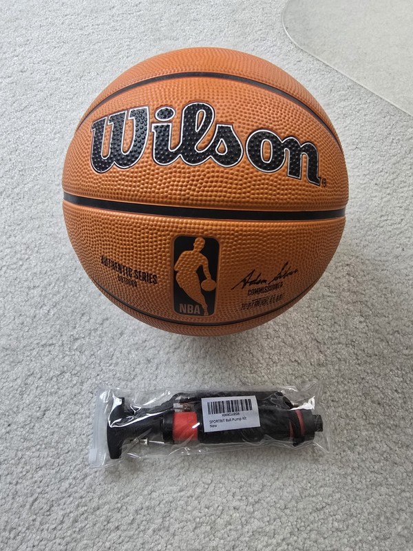 WILSON NBA Authentic Series Outdoor Basketballs Size 5 – 27.5″ and free pump