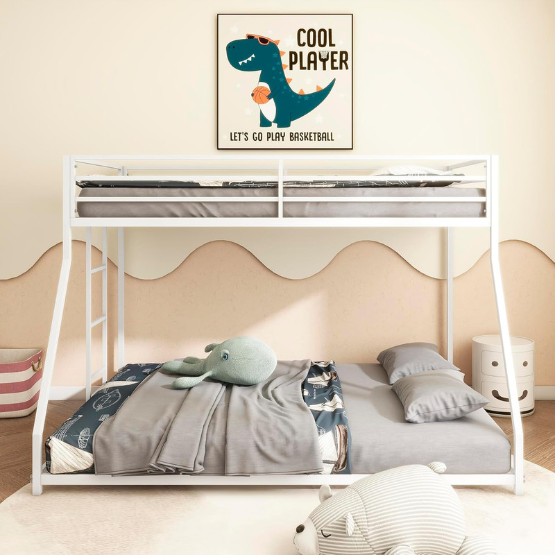 Sturdy Full Metal Bunk Bed - Low Profile, 500lb Capacity, No Box Spring Needed gallery