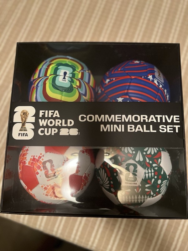 FIFA World Cup 2026 Commemorative Mini Ball Set 4 Pack CAN MEX USA NEW Holiday