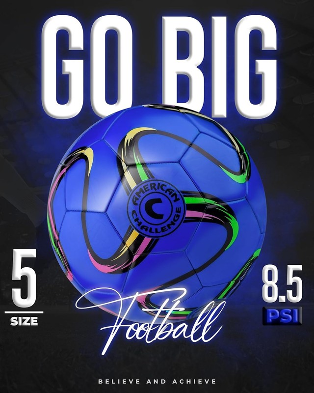 Brasilia Soccer Ball – Sizes 5, Youth & Adult Training Soccer Ball