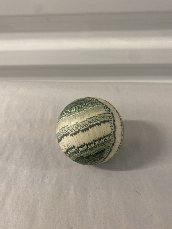 “Money Ball“ Baseball Featuring a $100 Bill Design.