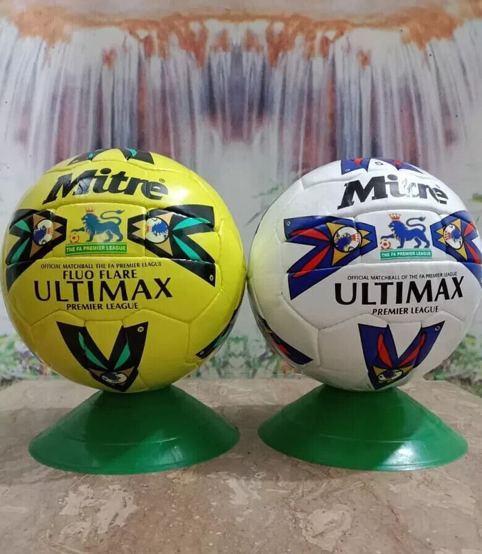 2pcs MITRE Ultimax Soccer Ball FA Premier League 1995 Match Ball Size 5 gallery
