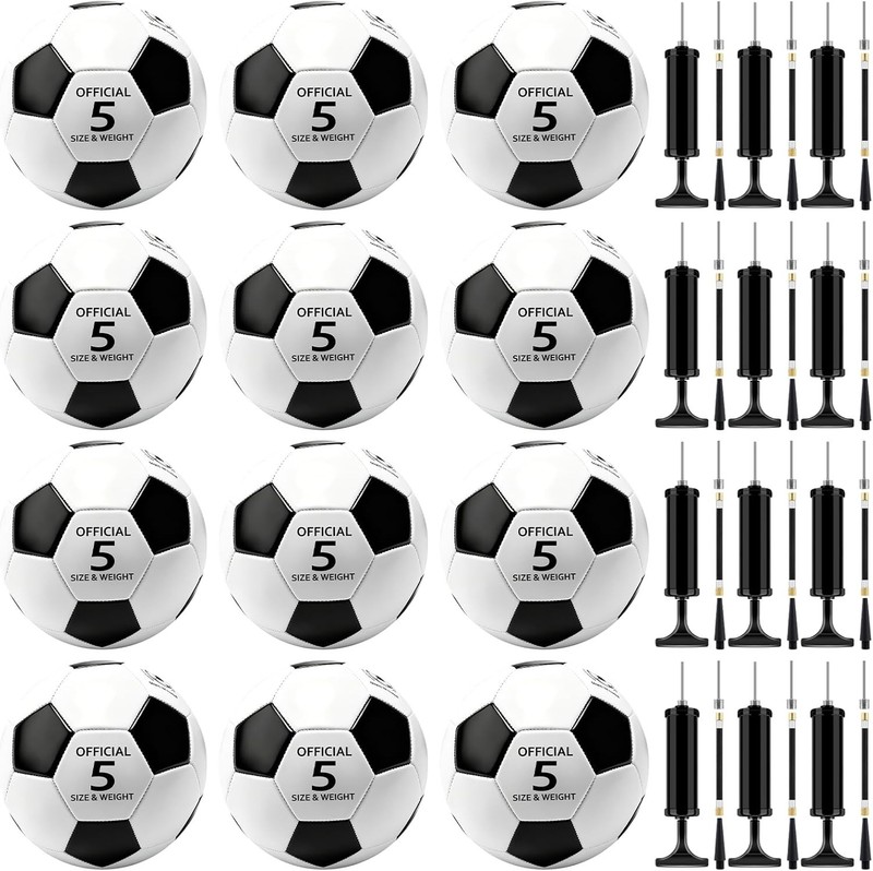 Christmas Operation Gifts Include 12 Deflated Size 5 Soccer Balls w/ Pumps NIB
