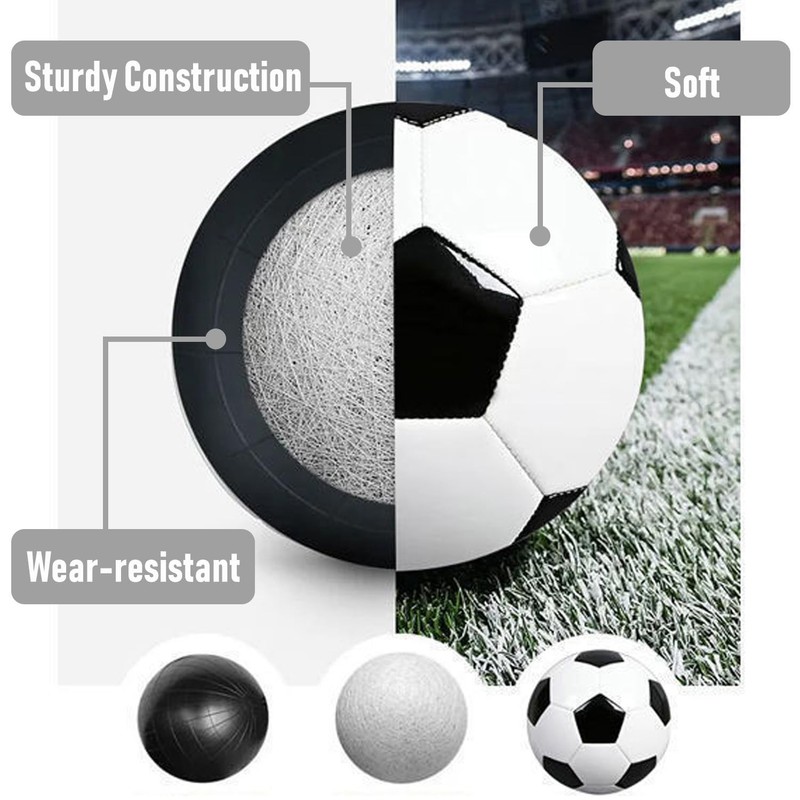 6 Pcs Deflated Soccer Bulk with Pump Size 5 Sport Soccer Training for Adult S... gallery