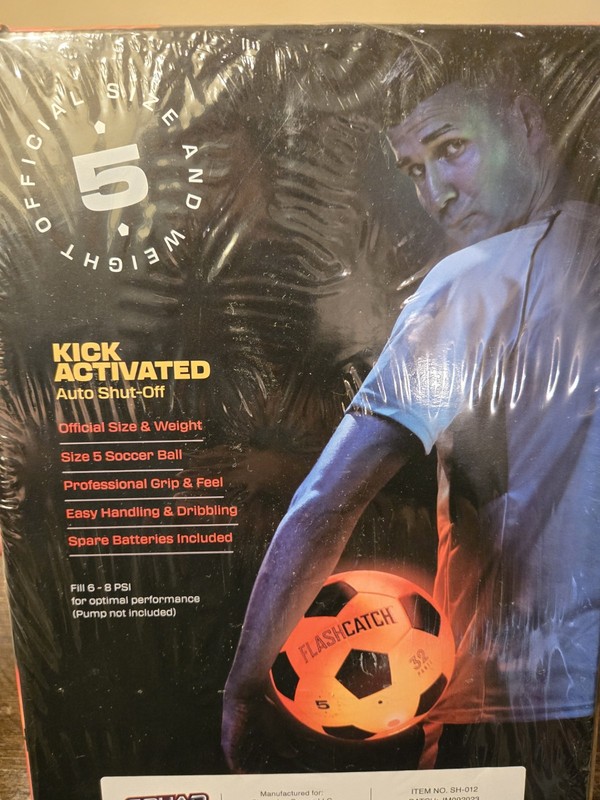Light Up Soccer Ball Size 5 FlashCatch Squad Hero New Sealed gallery