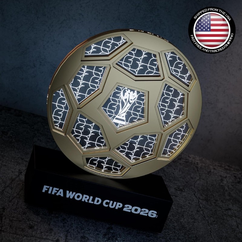 FIFA World Cup 2026 LED Soccer Ball Replica – Commemorative Gold Edition Decor
