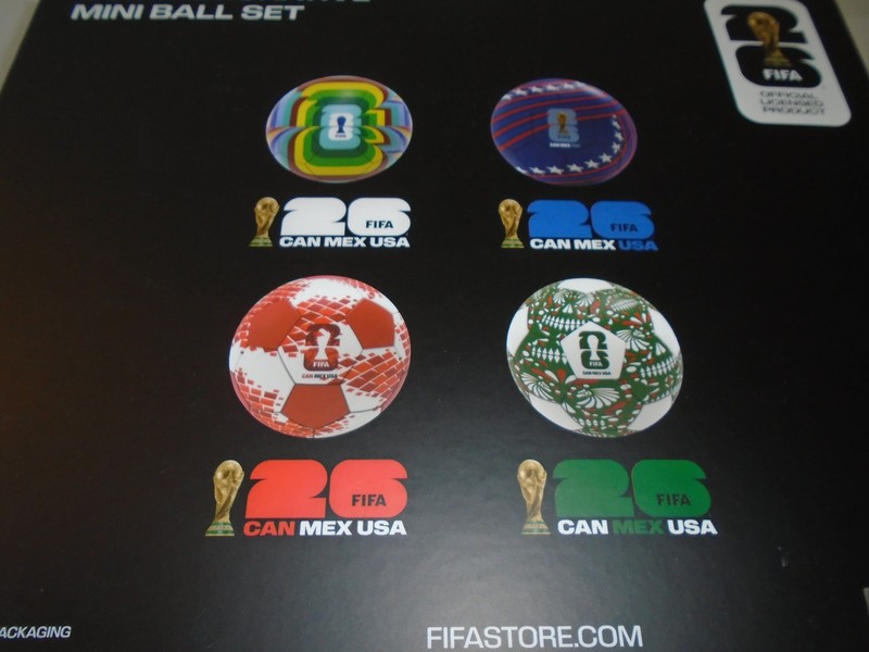 FIFA World Cup 2026 Commemorative Mini Ball Set 4 Pack Sz 1 Ball CAN MEX USA NEW gallery